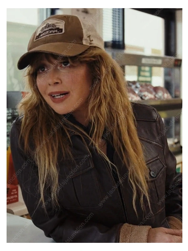 Poker Face Natasha Lyonne Leather Bomber Jacket