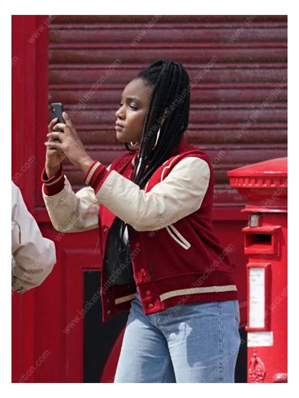 Rachel Adedeji Red Letterman Jacket