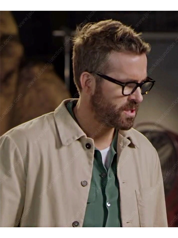 Ryan Reynolds Beige Cotton Jacket