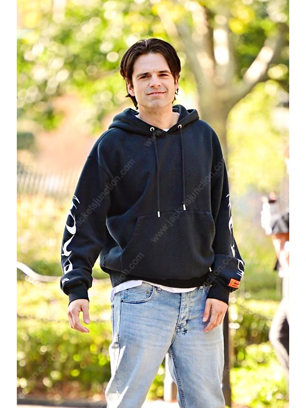 Sebastian Stan Sharper Max Black Pullover Hoodie