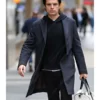 Sharper 2023 Sebastian Stan Gray Coat