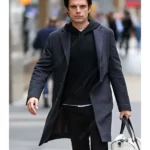 Sharper 2023 Sebastian Stan Gray Coat