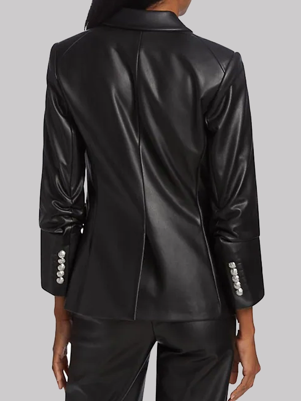 The Bold and the Beautiful Black Leather Blazer