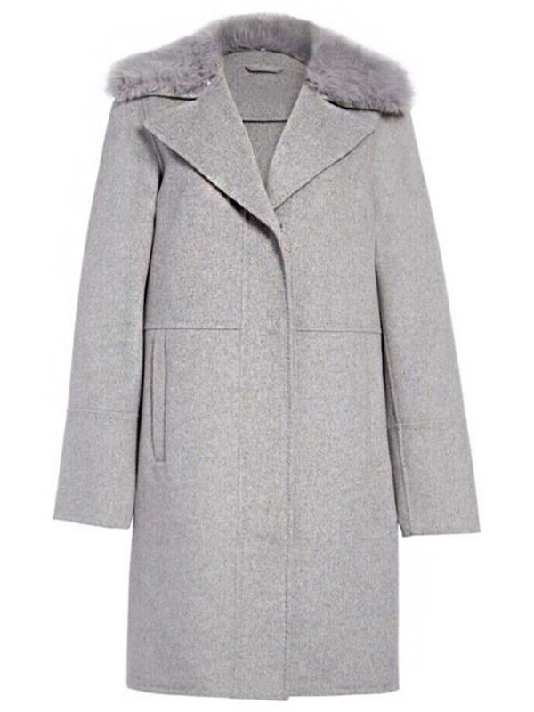 Abbott Elementary S02 Barbara Howard Grey Fur Collar Coat