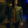 Annette 2021Adam Driver Green Leather Jacket