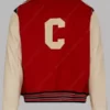 CELINE Oversized Red Varsity Jacket