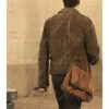 Chris Evans Ghosted Brown Suede Jacket