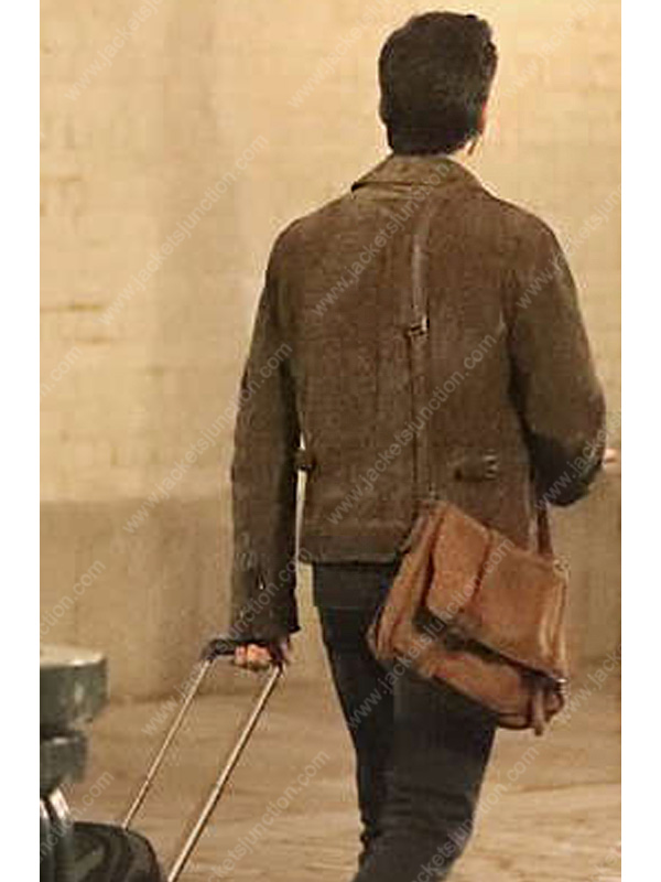 Chris Evans Ghosted Brown Suede Jacket