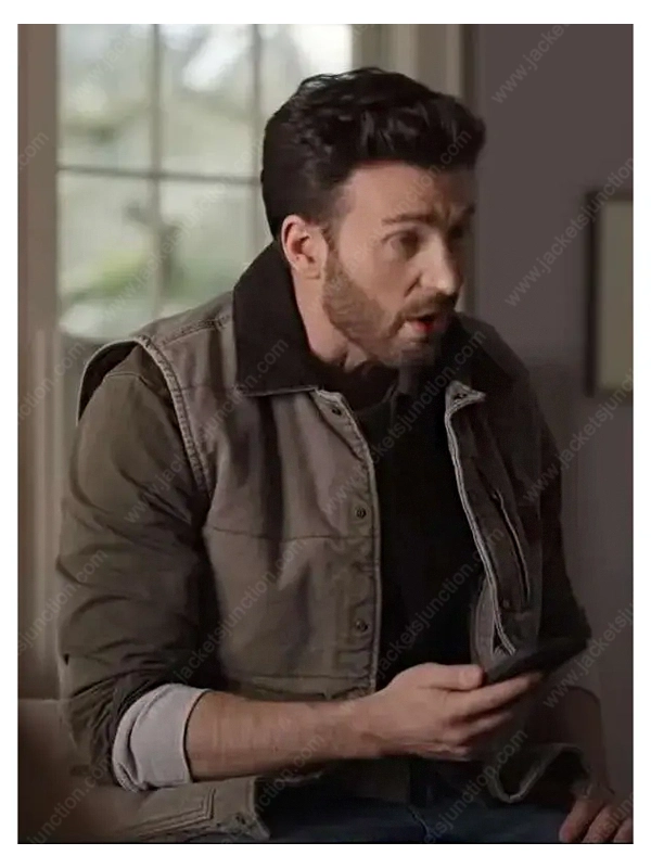 Ghosted 2023 Chris Evans Grey Vest