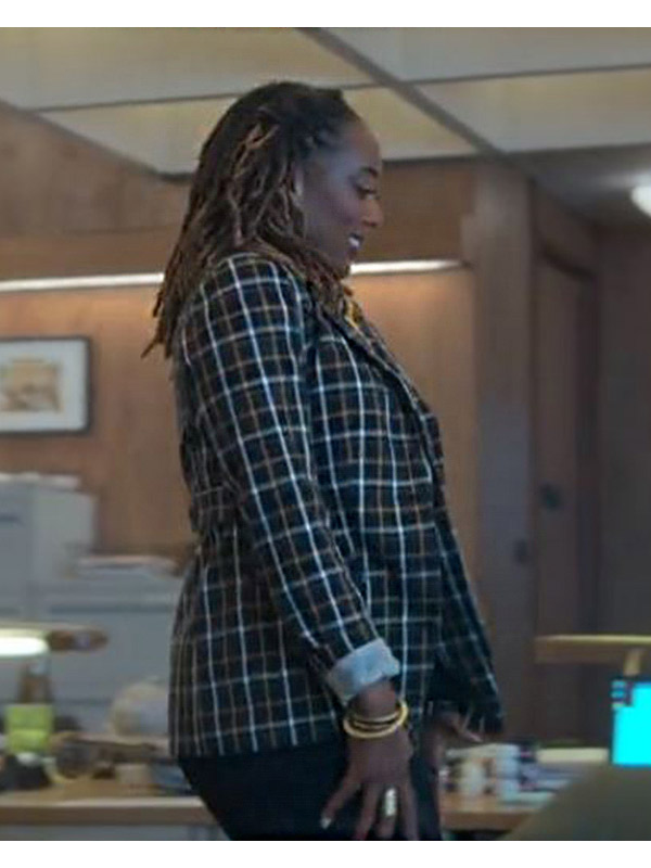 Good Trouble S05 Malika Williams Checked Blazer