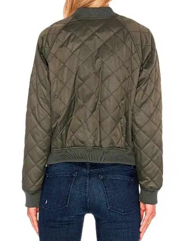 Hailey Upton Chicago PD S08 Green Quilted Jacket