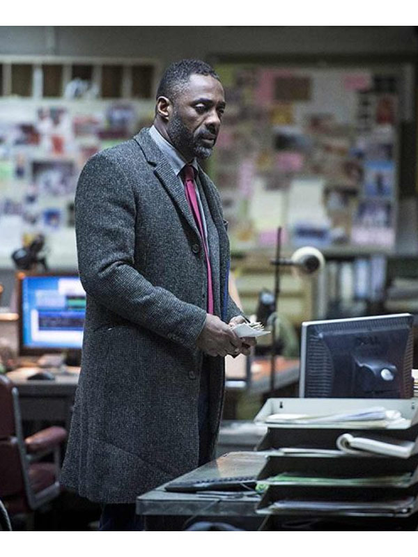 John Luther Idris Elba Grey Coat