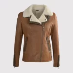 Mens B3 Aviator Brown Sheepskin Leather Jacket