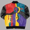 Pelle Pelle Picasso Plush Multicolor Leather Bomber Jacket