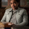 Power Book II Ghost S02 Tariq St Patrick Grey Leather Jacket