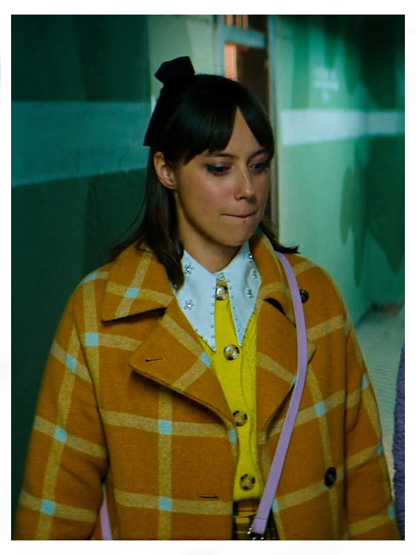 Sexify Paulina Malinowska Yellow Checked Coat