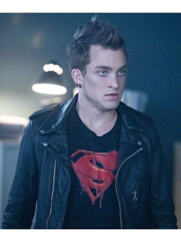 Superman and Lois Jordan Elsass Black Leather Jacket