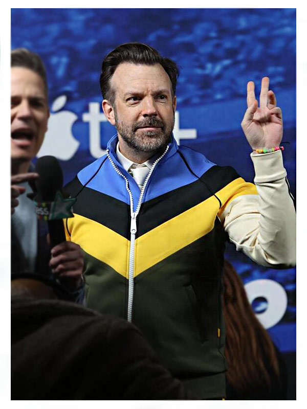 Ted Lasso Jason Sudeikis Premiere Multicolor Tracksuit