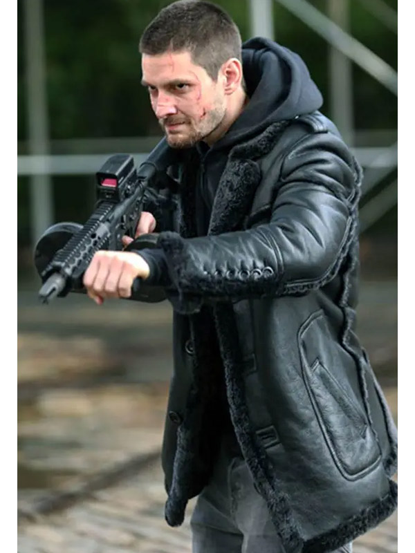 The Punisher 2 Ben Barnes Shearling Leather Jacket