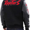 Toronto Raptors Black Letterman Jacket