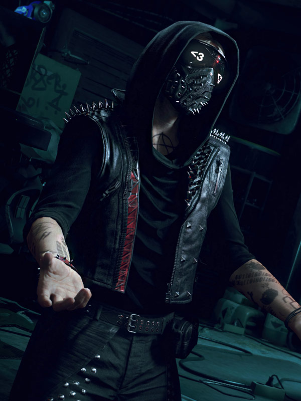 Watch Dogs Legion Wrench Studded Leather Vest