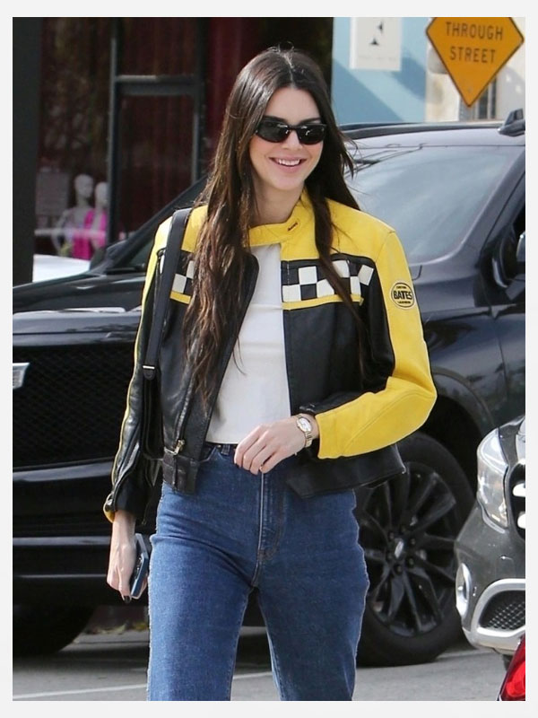 Aspen Trip 2023 Kendall Jenner Leather Jacket