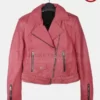 Barbie Pink Leather Biker Jacket