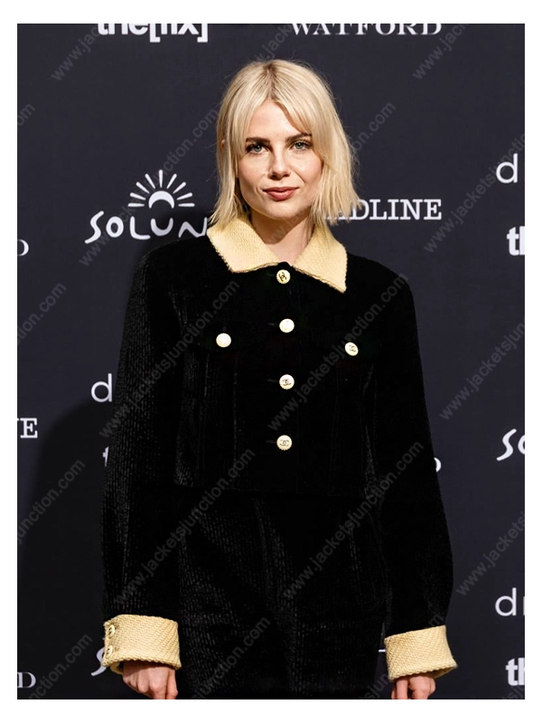 Chevalier 2023 Lucy Boynton Velvet Coat