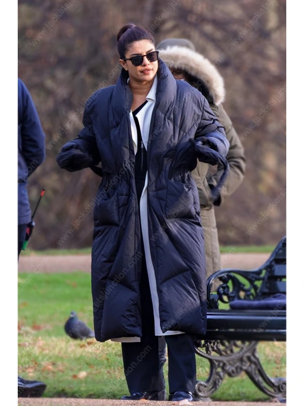 Citadel 2023 Priyanka Chopra Jonas Black Puffer Coat