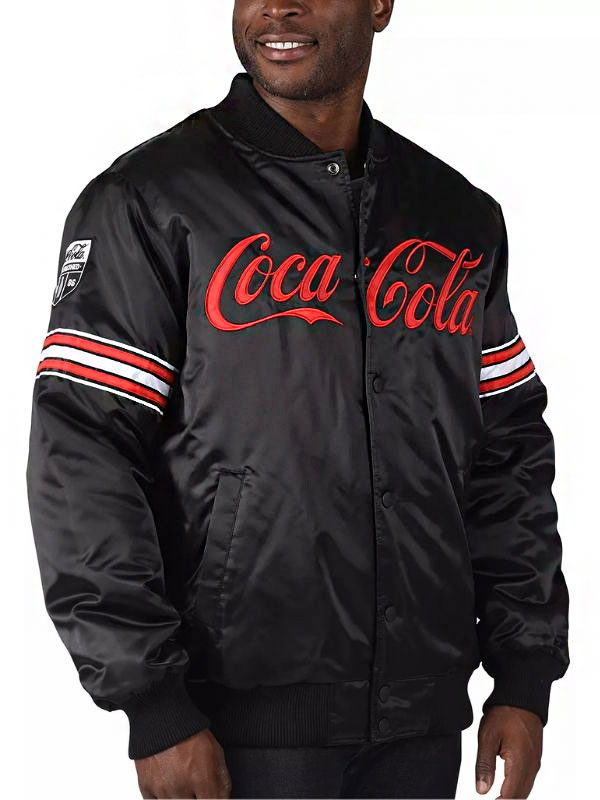 Coca Cola Black Bomber Varsity Jacket