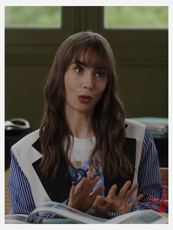 Lily Collins Emily In Paris Season 3 Emily Cooper Reversible Blazer