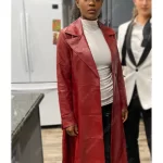 Exceptional Beings 2023 Ciarra Carter Red Leather Coat