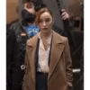 Fair Play 2023 Phoebe Dynevor Brown Coat