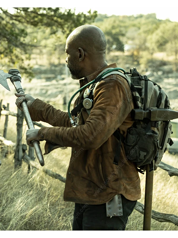 Fear the Walking Dead S08 Morgan Jones Brown Suede Jacket