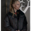 Juno Temple Ted Lasso S03 Black Puffer Jacket