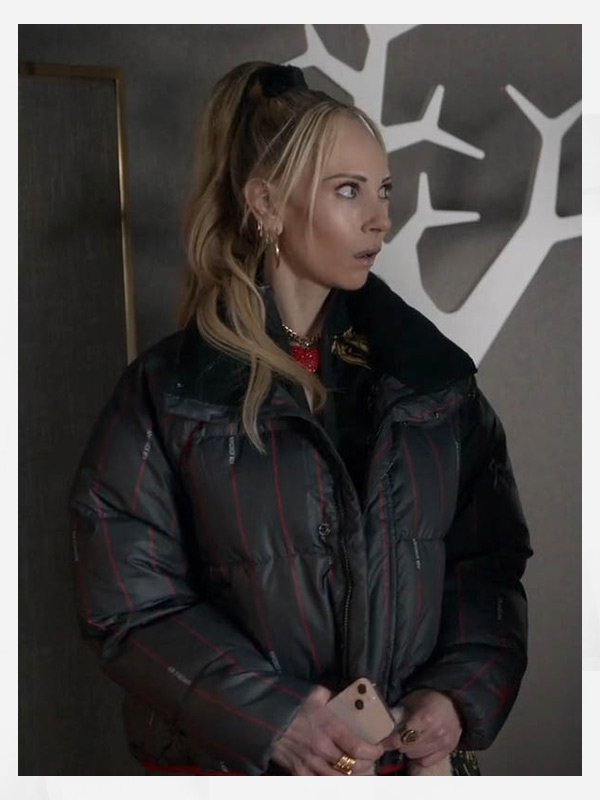 Juno Temple Ted Lasso S03 Black Puffer Jacket