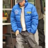 Justin Bieber Drew Blue Puffer Jacket