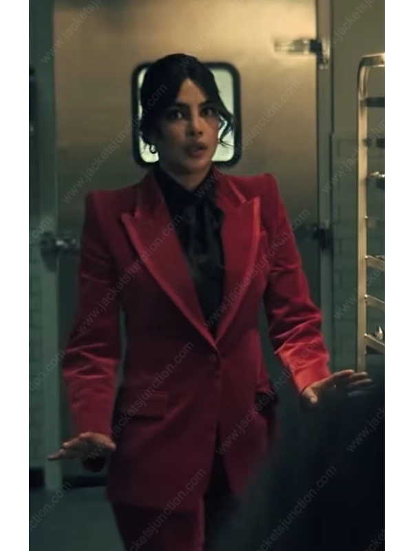 Priyanka Chopra Jonas Citadel 2023 Red Blazer