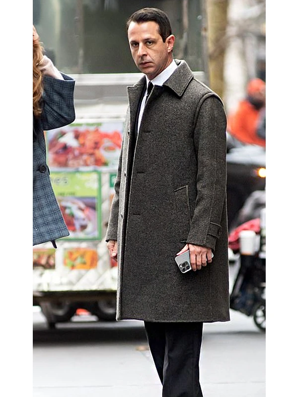 Succession S04 Jeremy Strong Gray Coat