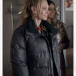 Juno Temple Ted Lasso S03 Keeley Jones Silver Puffer Jacket Sale