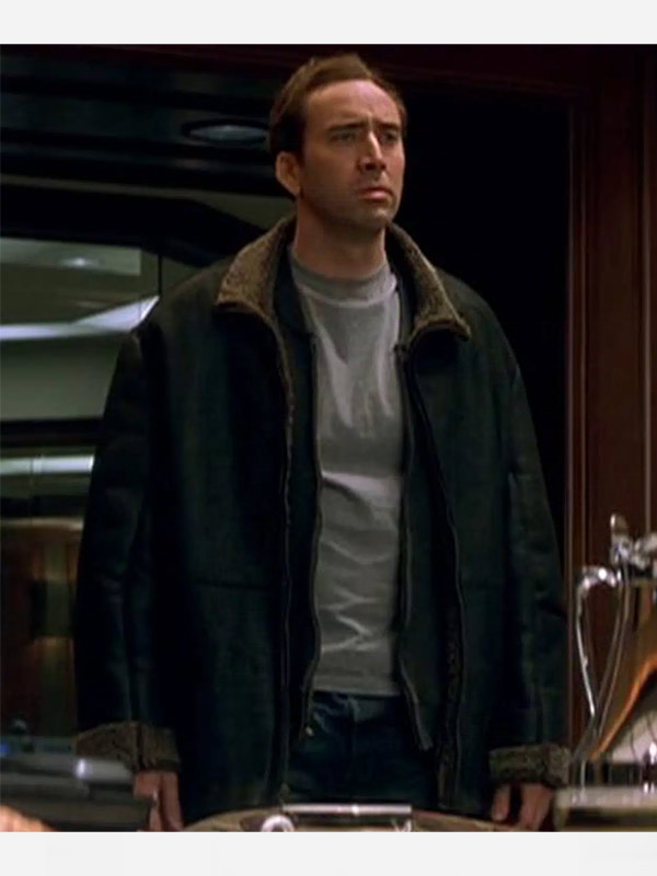 The Family Man Nicolas Cage Shearling Leather Jacket