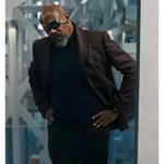 The Marvels 2023 Nick Fury Brown Coat