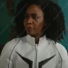 The Marvels Monica Rambeau White Leather Jacket