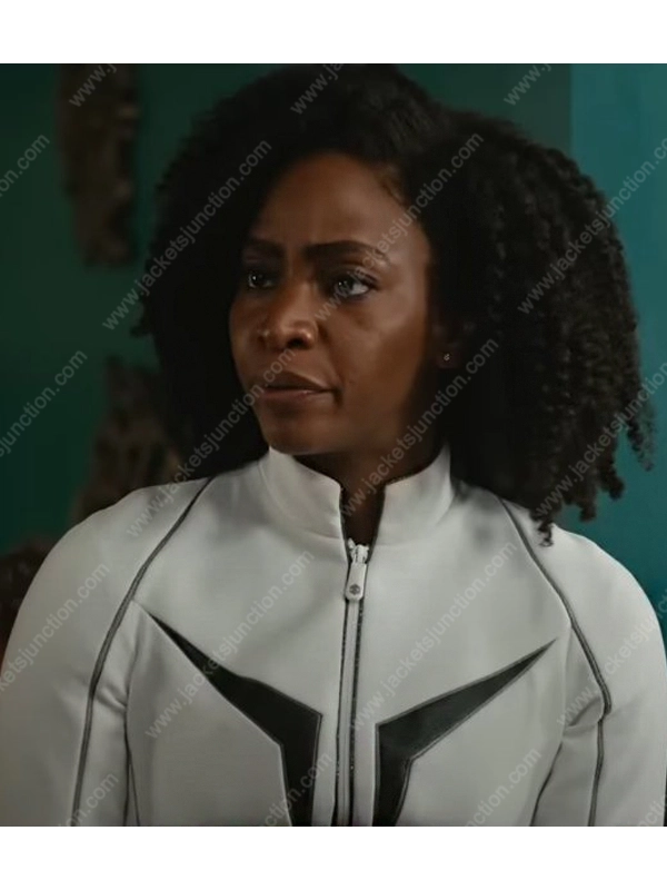 The Marvels Monica Rambeau White Leather Jacket