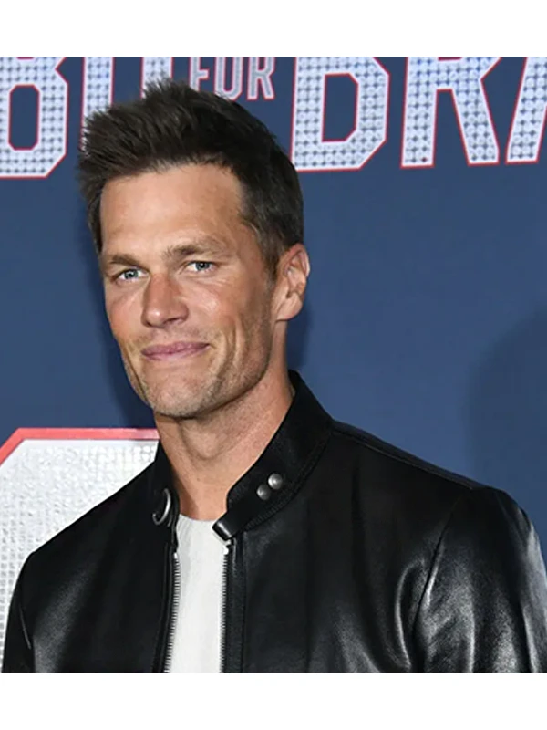 Tom Brady 80 for Brady Black Leather Jacket