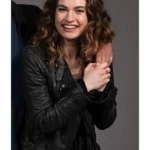 What’s Love Got To Do With It 2023 Lily James Leather Jacket