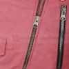 Womens Barbie Pink Leather Jacket