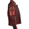 Avengers Infinity War Star Lord Maroon Leather Jacket