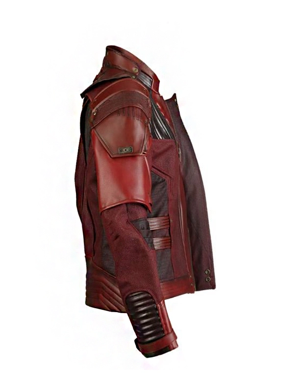 Avengers Infinity War Star Lord Maroon Leather Jacket