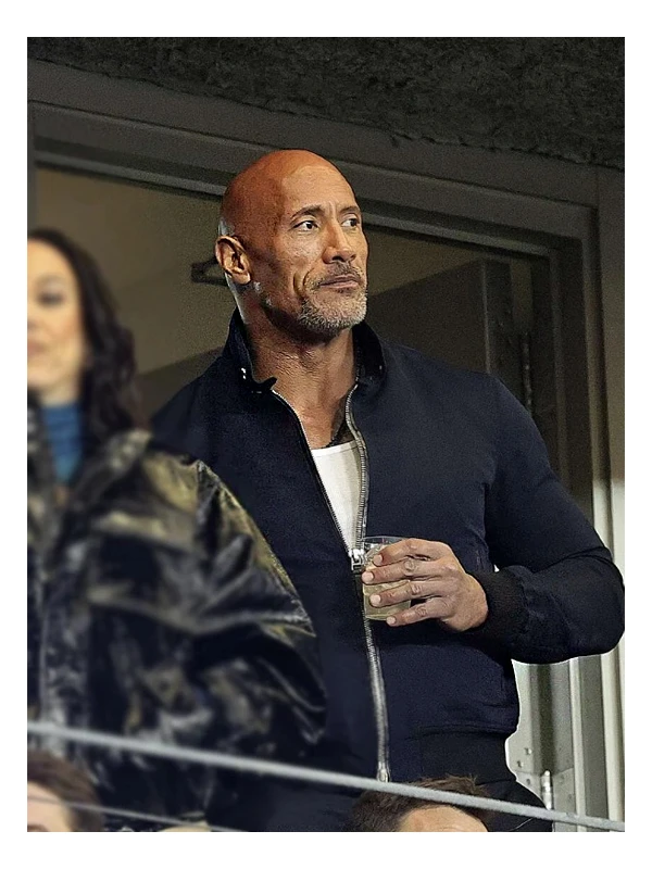 Dwayne Johnson XFL 2023 Blue Bomber Jacket